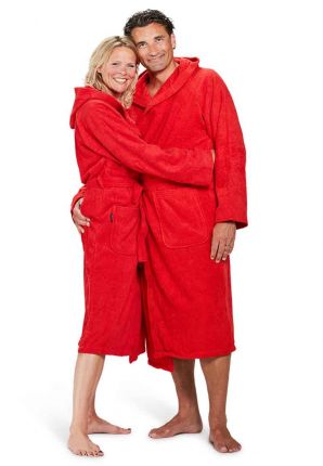 badstof badjas rood