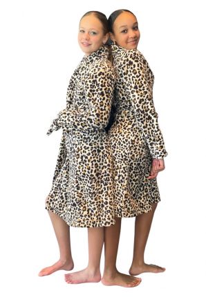 Panter badjas kind - fleece