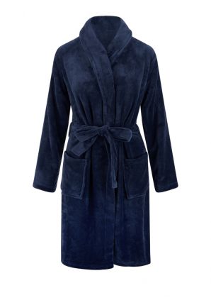 Marine blauwe kamerjas in fleece