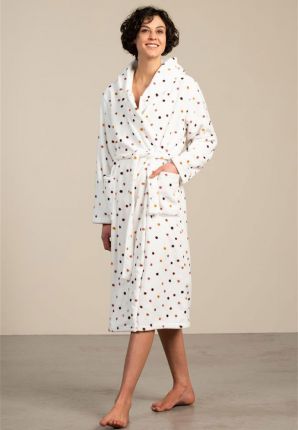 witte peignoir in fleece