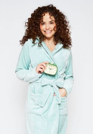 Kamerjas fleece azuurblauw met kap - Charlie Choe 
