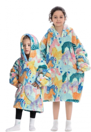 Fleece snuggie kind zebra