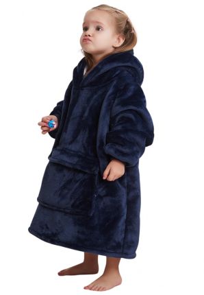 Snuggie blauw - klein kind - mt. 104 t/m 134