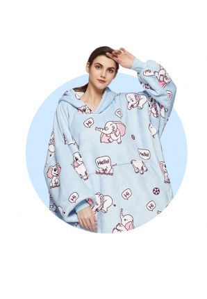 Fleece snuggie olifant