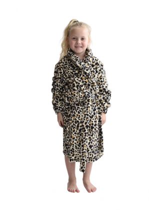 Panter badjas kind - fleece