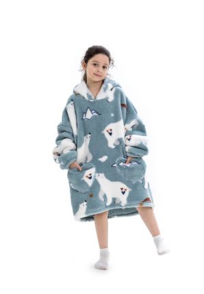 Fleece snuggie kind ijsberen