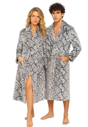 Slangenprint badjas - voor hem & haar
