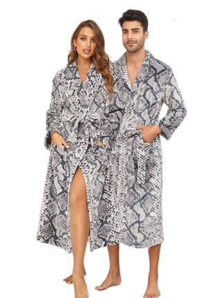 Slangenprint badjas - voor hem & haar