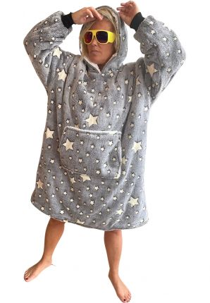 Fleece snuggie Glow in the dark