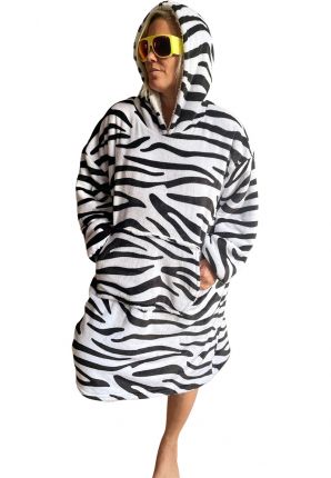 Fleece snuggie zebra