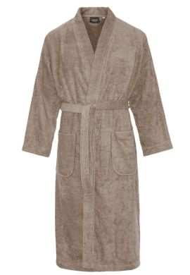 Taupe kimono van badstof katoen