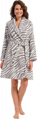 Pastunette zebra damesbadjas taupe