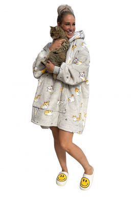 Fleece snuggie katjes