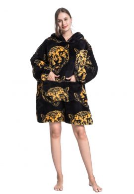 Fleece snuggie tijgerkop