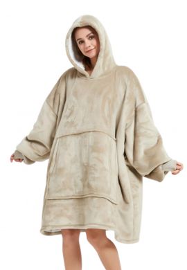 Fleece snuggie beige