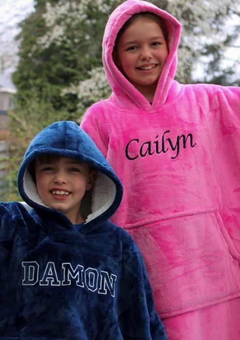 fleece hoodie deken