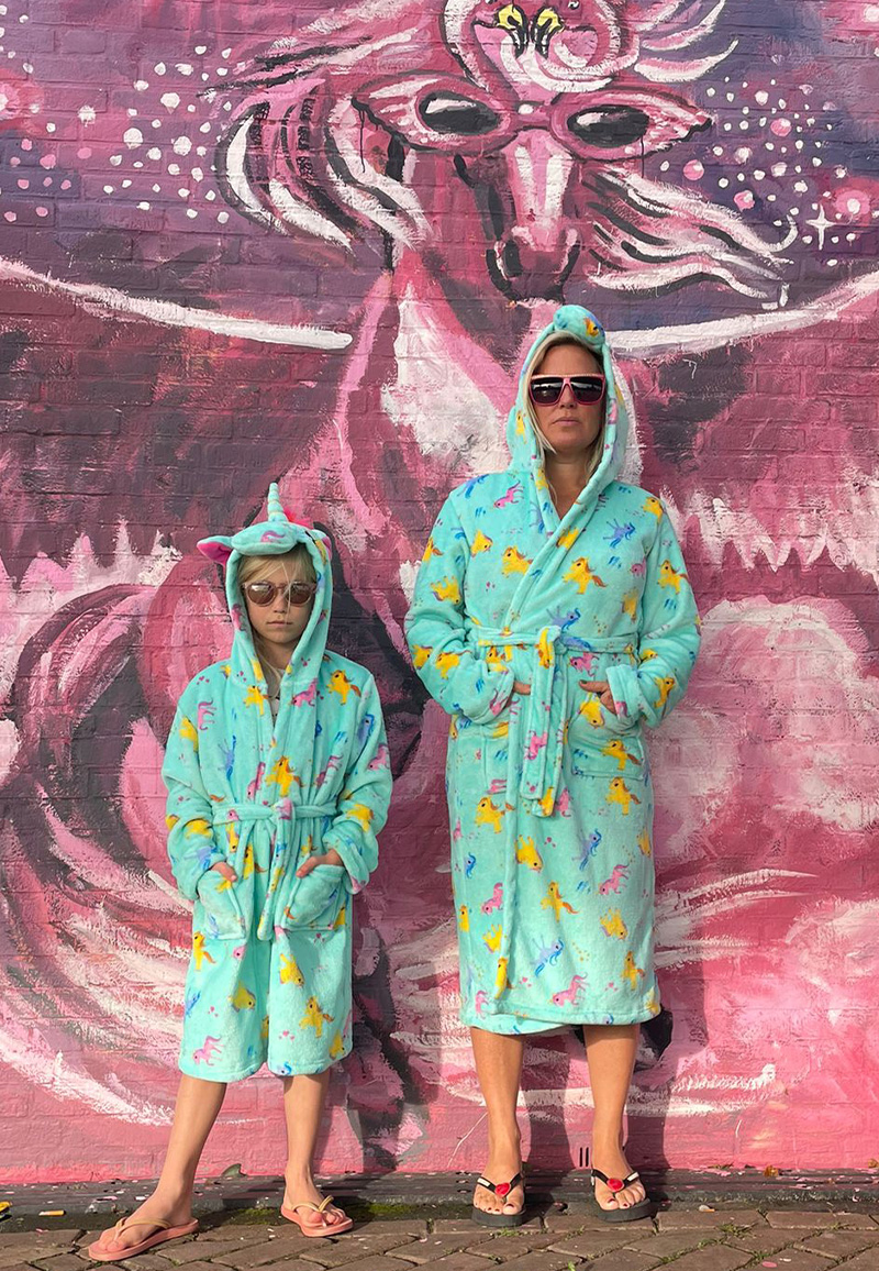 Badrock Unicorn Damesbadjas Capuchon - Fleece-s/m
