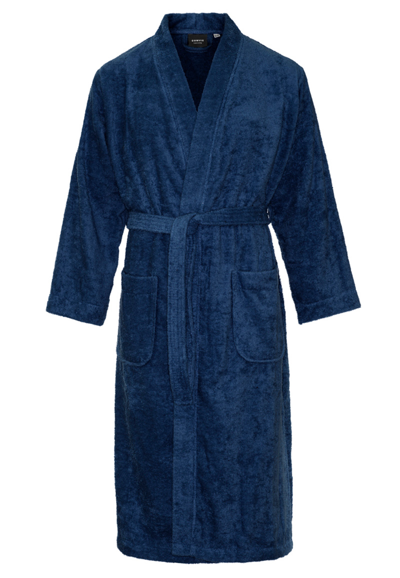 Kimono Badstof Katoen - Donkerblauw -l/xl