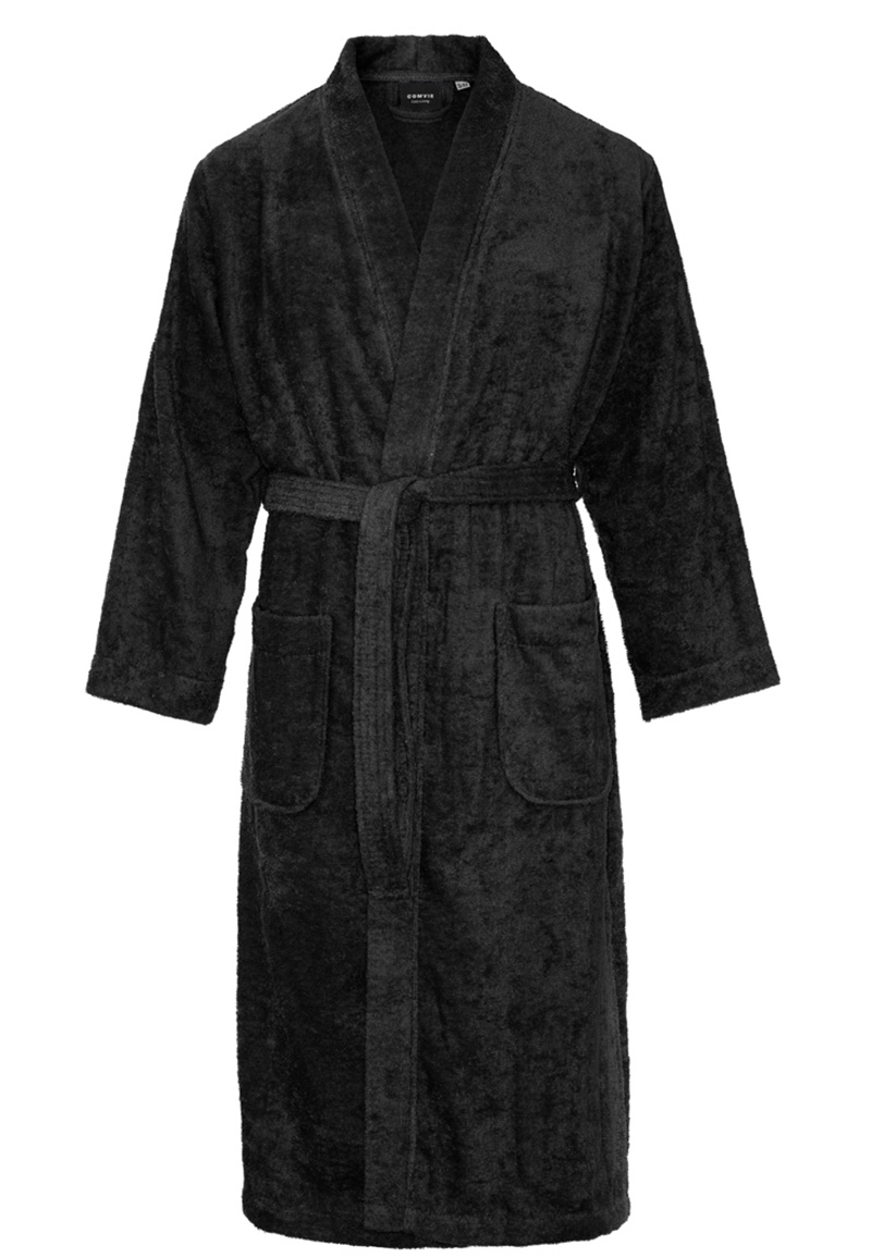 Kimono Badstof Katoen - Zwart-l/xl