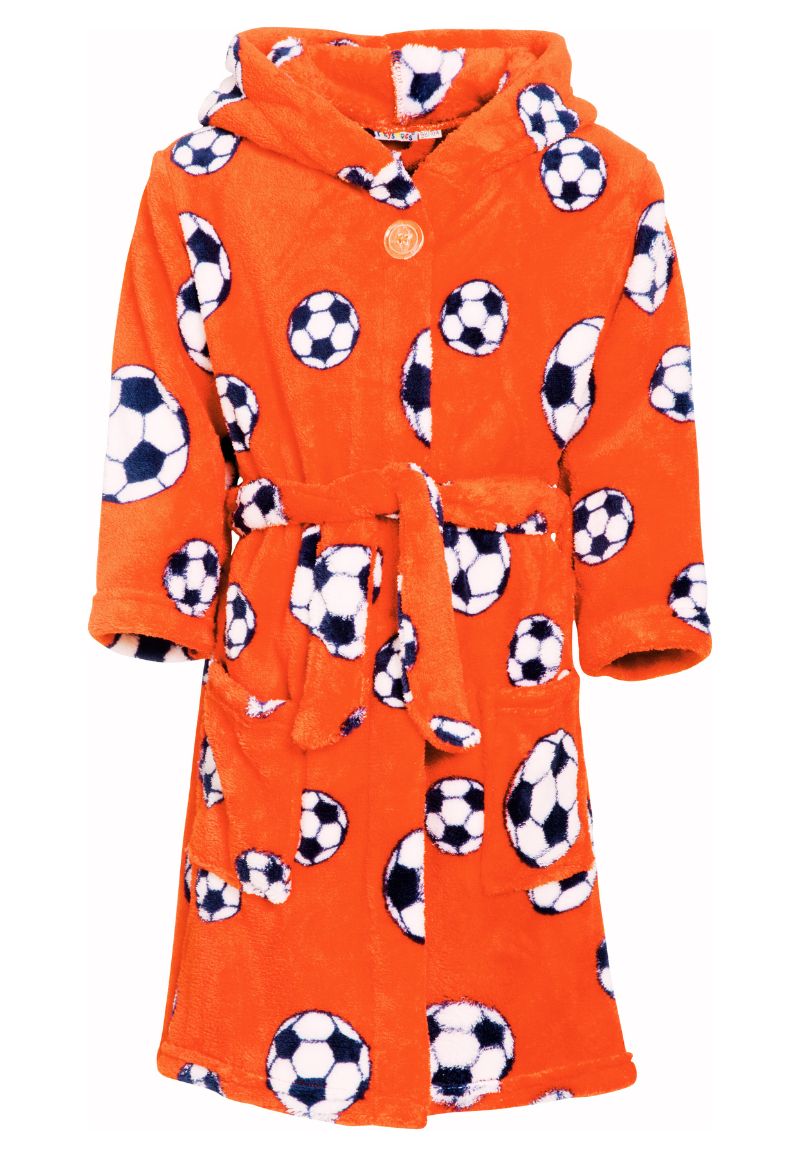 Voetbal badjas kind - oranje-146/152