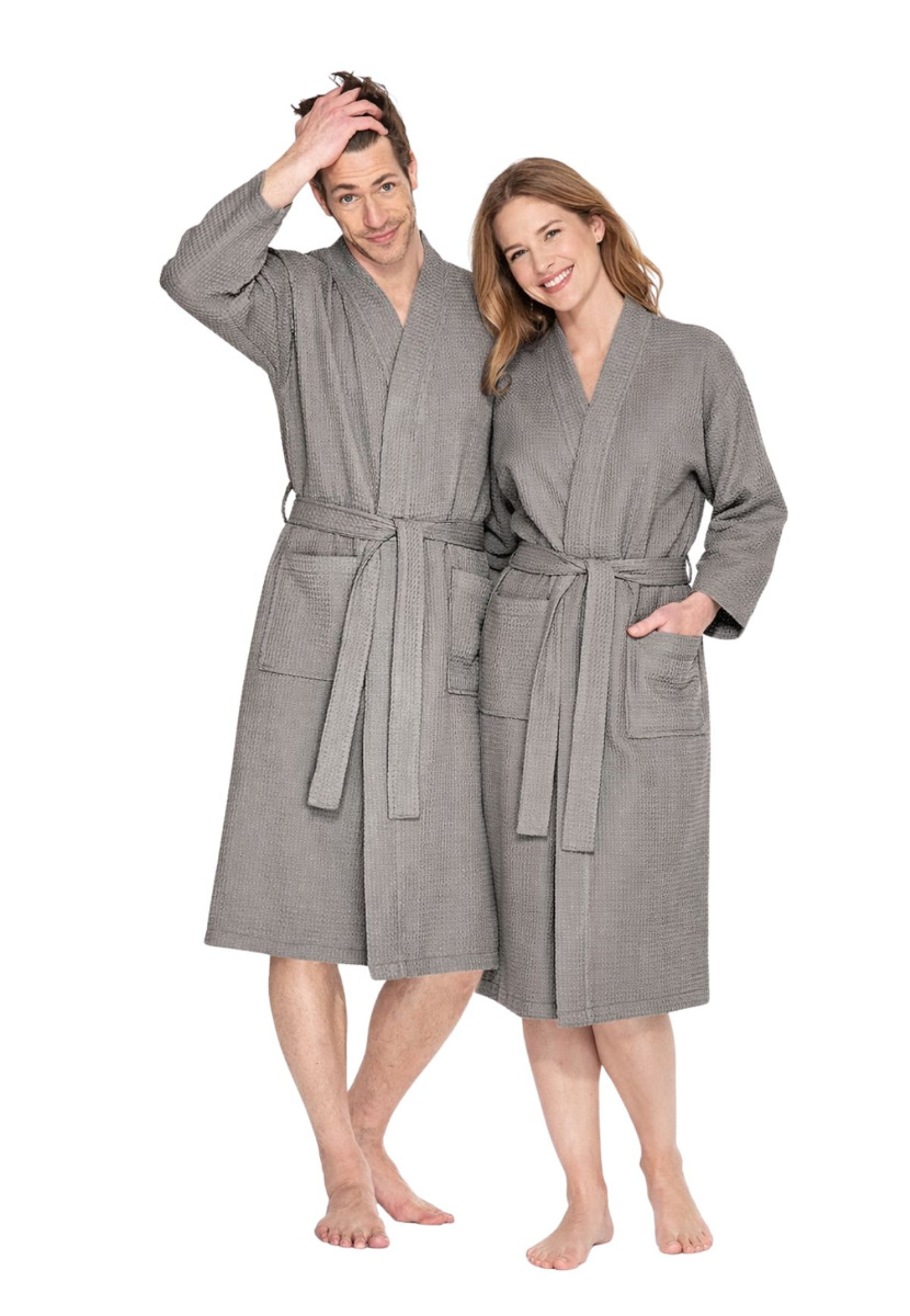 Taupe badjas pique-3xl
