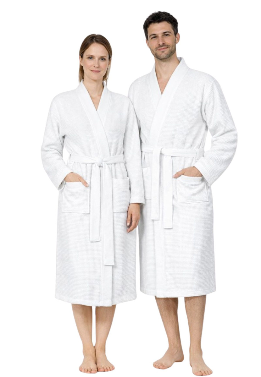 Kimono wafel badjas wit-2xl